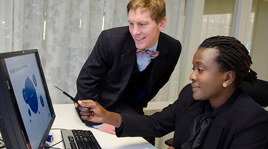 Juliet Mphande and Daniel Moe