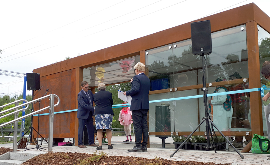 The Opening ceremony of Iittala Art Station on 9 June 2018. Cor-Ten steel from SSAB and Liberta panels from Ruukki