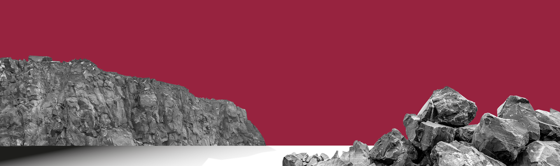 klippor mot röd bakgrund