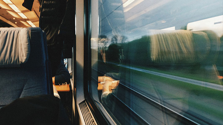 vista da janela do trem