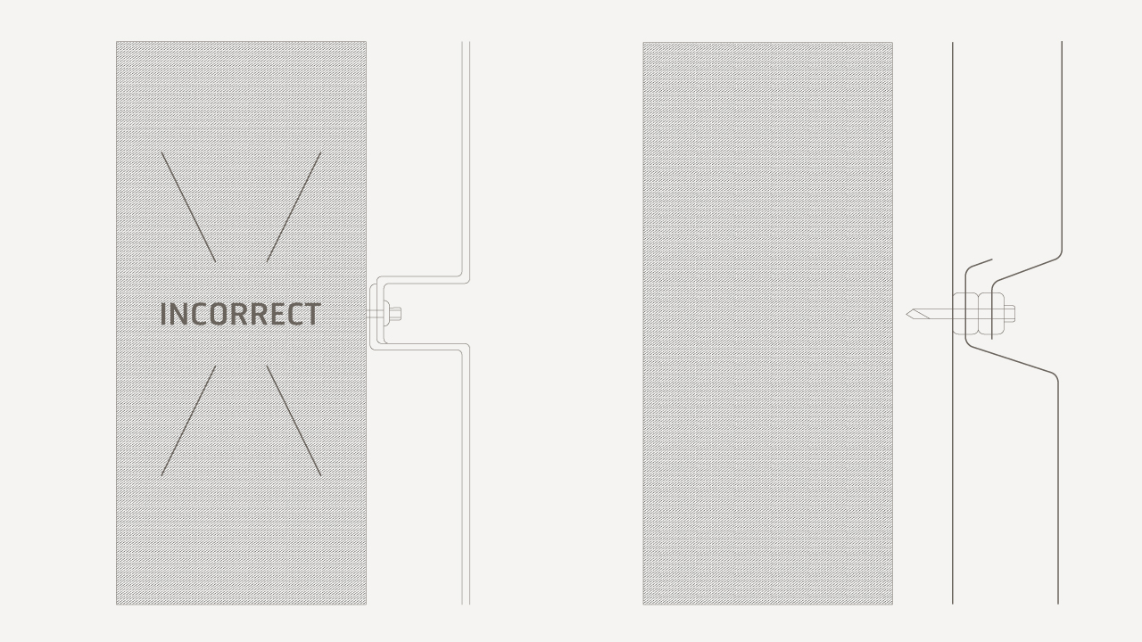 La meilleure solution pour les joints de recouvrement est d'éviter le contact direct entre les surfaces et de laisser un espace pour la ventilation entre les tôles d'acier.