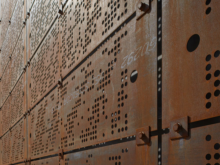 Delinmiş COR-TEN® çelik paneller