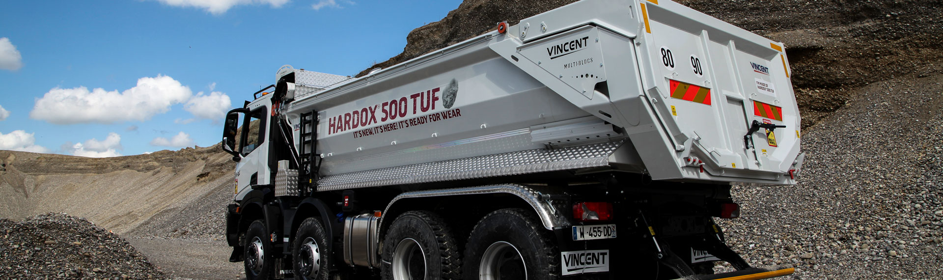 Greener more profitable transports with Bennes Vincents tipper bodies made of Hardox 500 Tuf steel