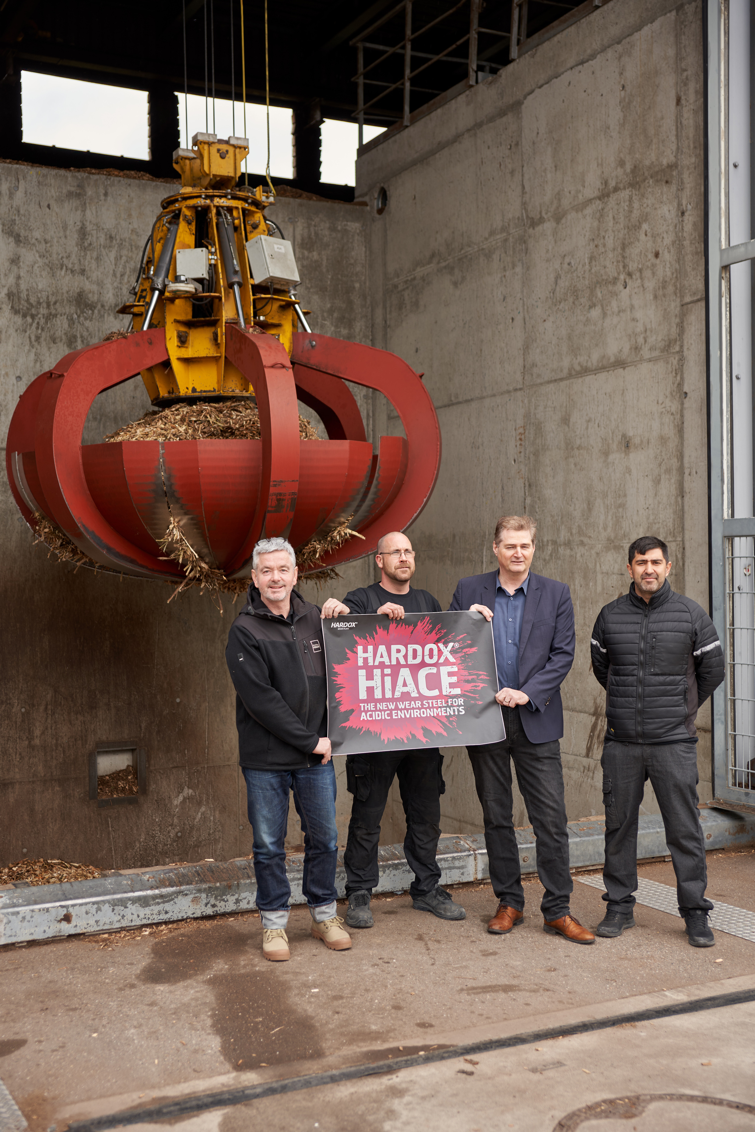 erger Metallbau regenerierte die verschleißbetroffenen Bereiche im Holzhackschnitzel-Heizkraftwerk Neckarsulm mit Hardox® HiAce.
