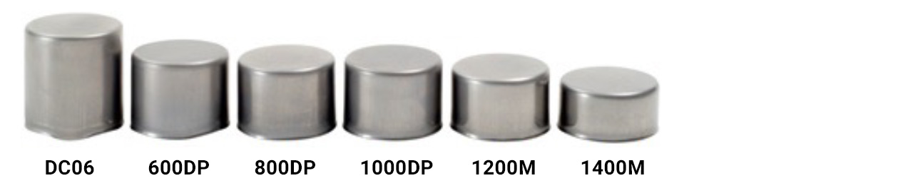 casquillos fabricados en una gama de aceros de ultra alta resistencia muy blandos