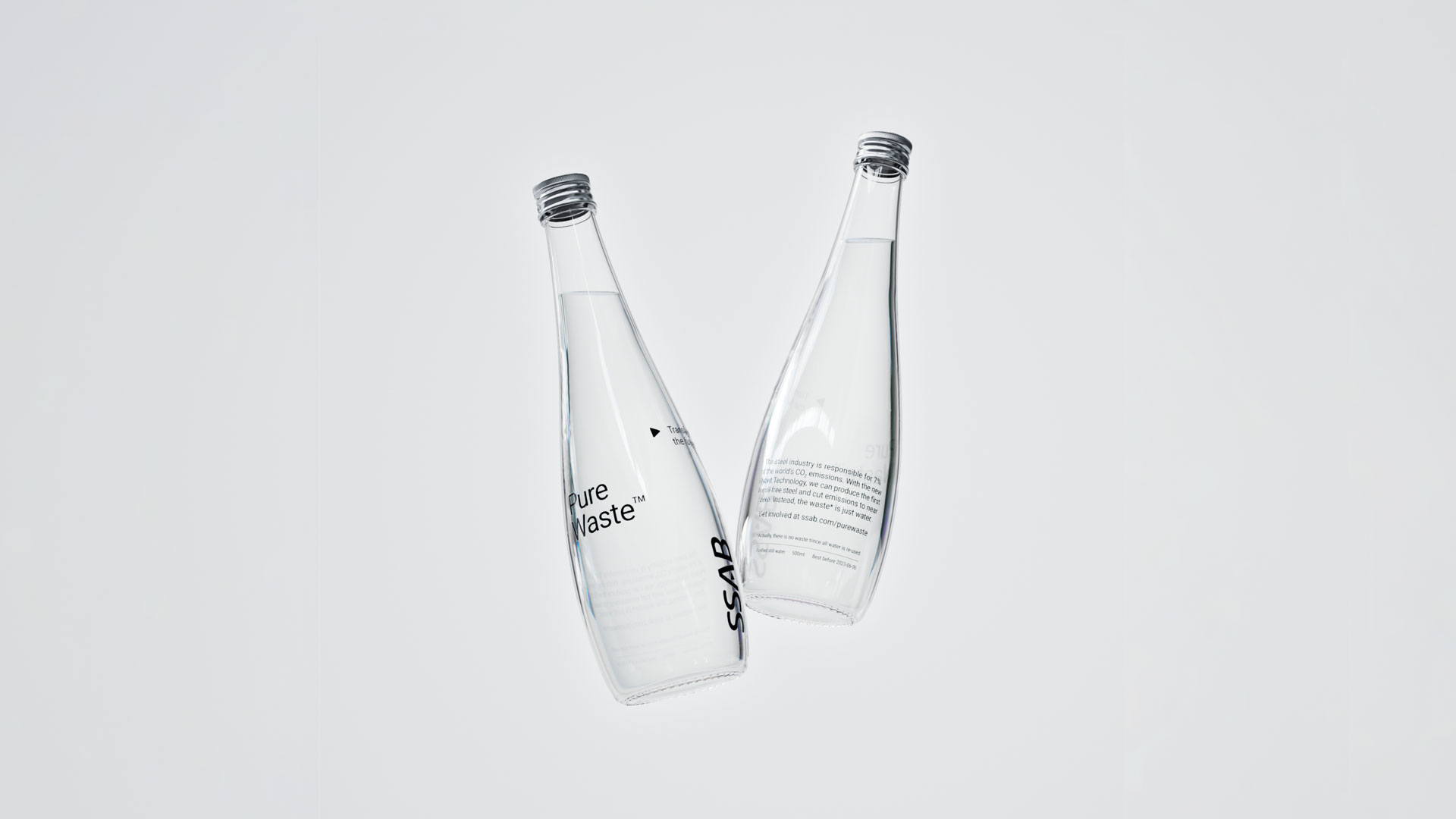 saubere Wasserflaschen