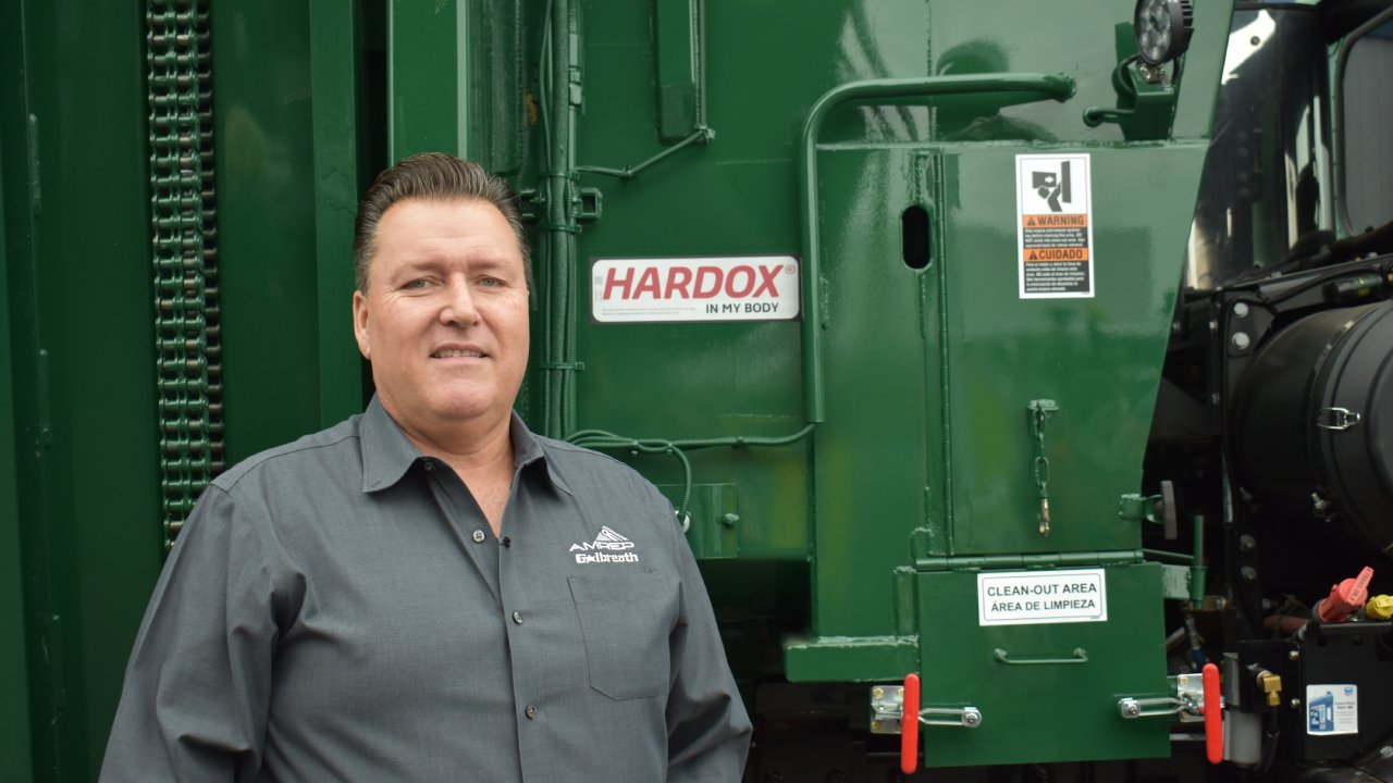 Eric Mattson, Amrep President, certifies the highest quality and long-lasting performance of the company’s hard and tough elliptical design trash trucks.