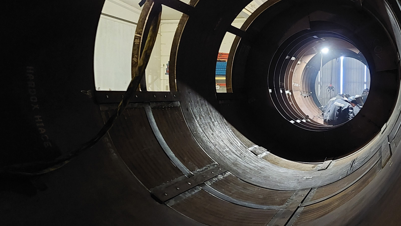 The recycling drums Stena Recycling uses, in production at the  Hardox® Wearparts center KA Industriteknik.