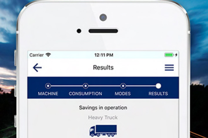 The SSAB Eco Upgraded mobile app, which calculates savings when upgrading to a higher grade of Hardox® wear steel