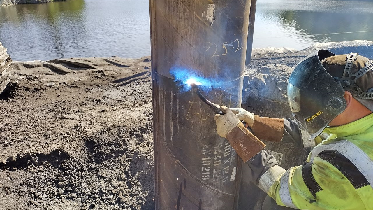 Welding of pilewall in Melon pato