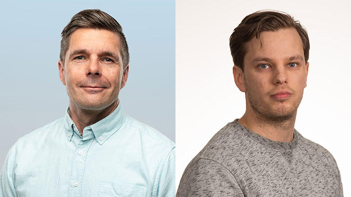 Sami Niemelä, business area director w WSP Finland oraz Sami Torvi, inżynier projektu w Normek.