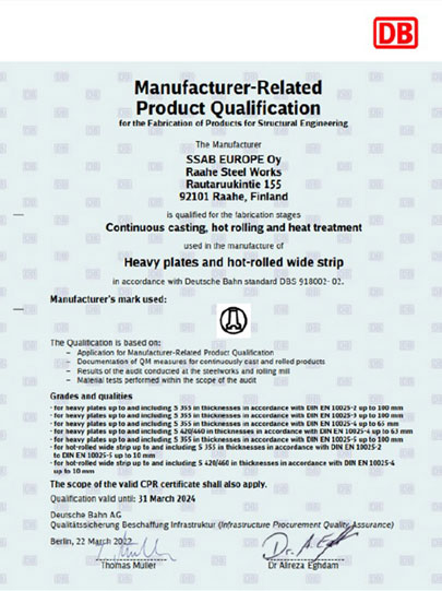 Manufacturer related product qualification