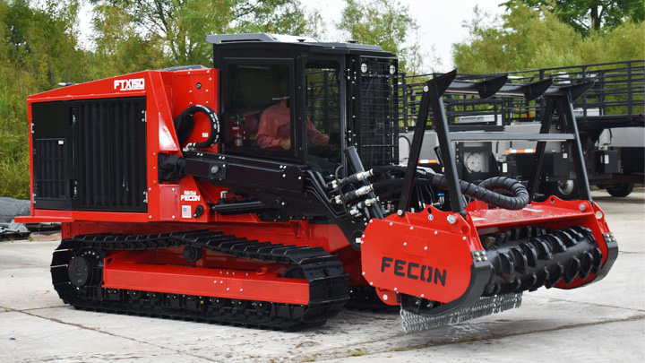 Le tracteur broyeur FTX150 de Fecon avec acier à hautes performances Strenx.