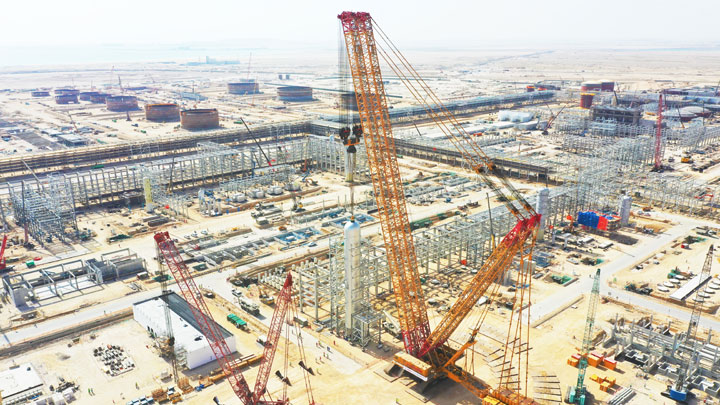 Grue sur chenilles, modèle 4000 tonnes XCMG