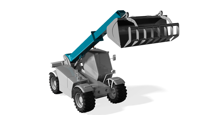 Telehandler with Strenx® Performance steel